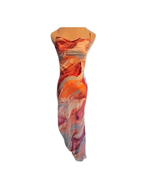 Cider Dresses & Skirts - Cider Satin Asymmetrical Backless Maxi Dress. NWT XS